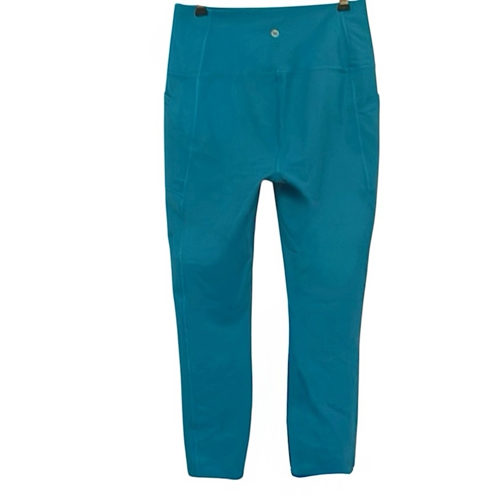 Women's RBX Blue Leggings, Side Cargo Pockets, L - Picture 2 of 5